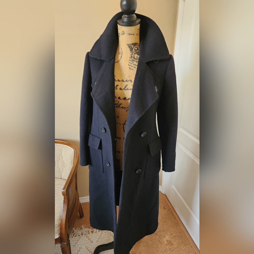 Women's sz 10 Black Mid-length Peacoat